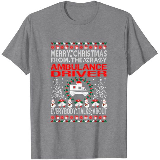 Discover Merry Christmas Ambulance Driver Ugly Sweater Tees T Shirt