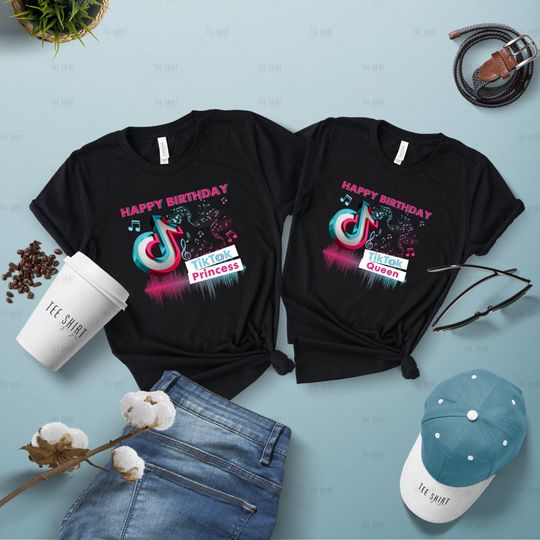 Discover Tiktok Birthday Shirts Family Matching Tik Tok Princess Custom Shirt