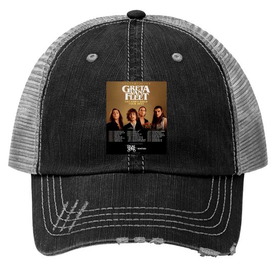 Discover 2022 Greta Van Fleet Dreams In Gold World Tour Trucker Hats, Greta Van Fleet Concert, Dreams In Gold Tour Trucker Hat