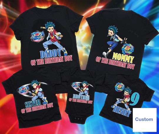 Discover Beyblade Birthday Party Personalized Family Shirt