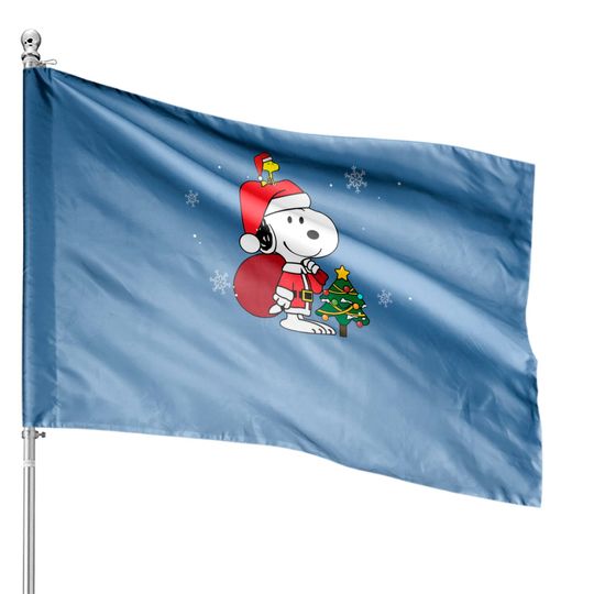 Discover Snoopy Santa Claus Merry Christmas House Flags