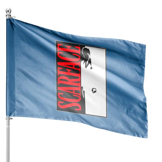 Discover Scarface Black And White Movie Poster Graphic House Flags