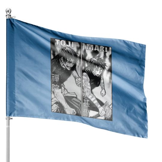 Discover Maki Zenin and Toji Fushiguro House Flags