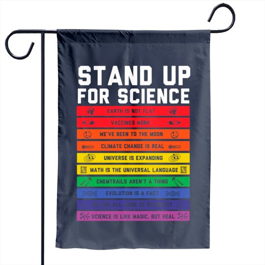 Discover Stand Up For Science Flat Earth Conspiracy Garden Flag