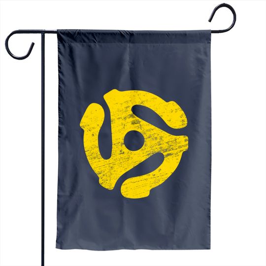 Discover Vinyl Record 45 Rpm Spindle Adapter Garden Flag
