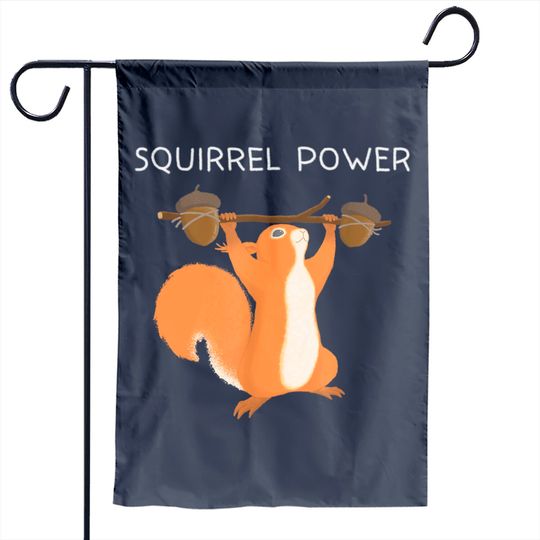 Discover Squirrel Power Garden Flag