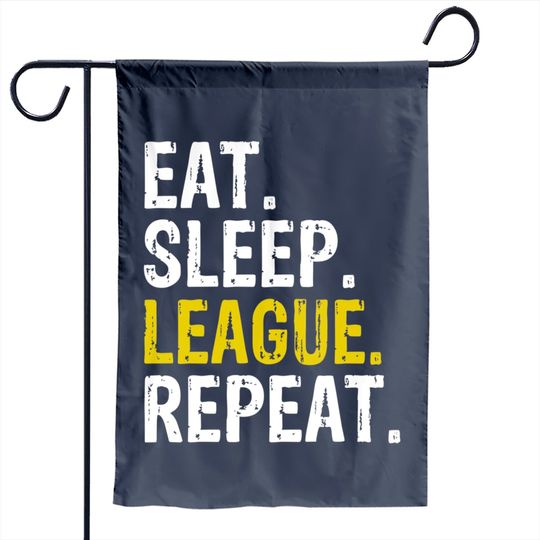 Discover Eat Sleep League Repeat Sports Game Gaming  Garden Flag
