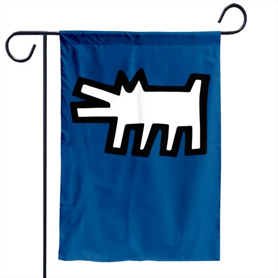 Discover Keith Haring Garden Flag The Barking Dog Icon, 1990 Street Art