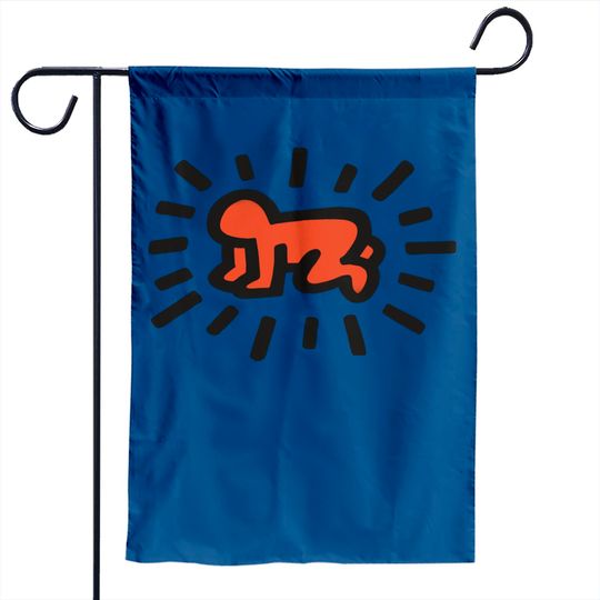 Discover Keith Haring Garden Flag Radiant Baby Icon, 1990 Street Art