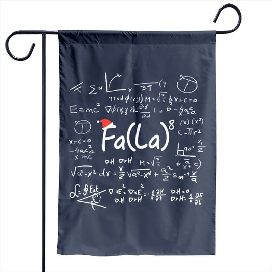 Discover Math Teacher Christmas Chalkboard Fa La 8 Garden Flag