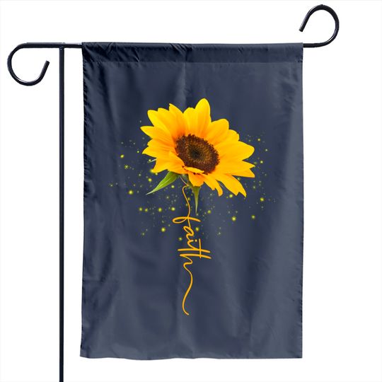 Discover Sunflower Garden Flag Faith Beautiful Yellow Sunflower Sunflower Blooms Funny