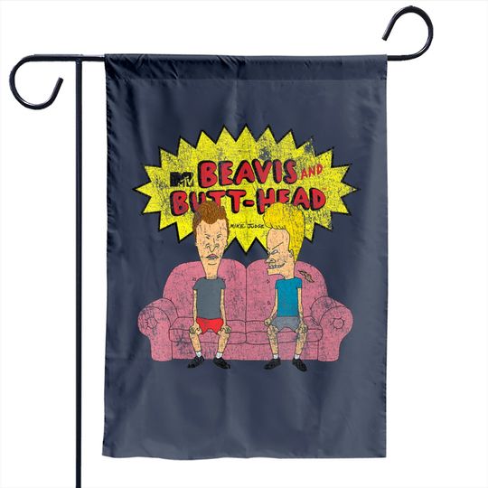 Discover Beavis And Butthead Garden Flag Distressed Couch Logo Graphic