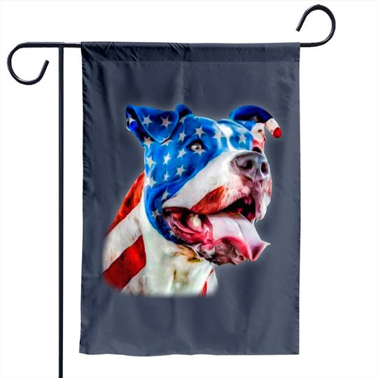 Discover Pitbull Logo Garden Flag American Pit Bull Terrier Usa Flag Patriotic Dog Gift