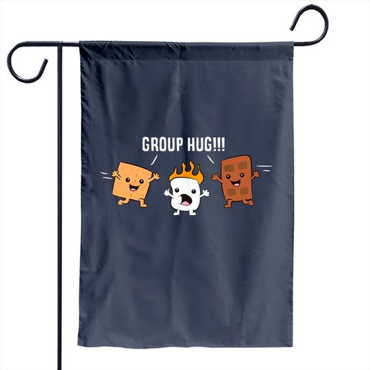 Discover Group Hug Camping Campfire Chocolate Marshmallow S'mores Garden Flag