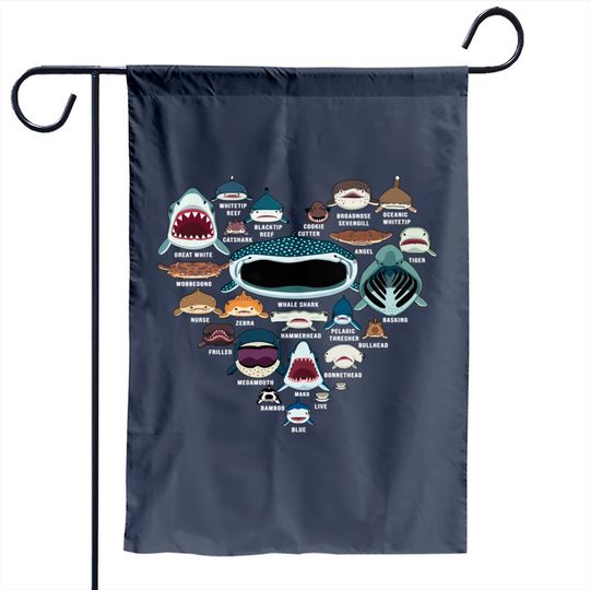 Discover Shark Garden Flag