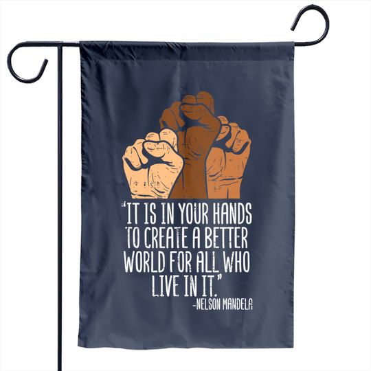 Discover Your Hands Create Better World Black Lives Matter Blm Gift Garden Flag