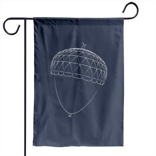 Discover Acorn Outline Light Grey Garden Flag