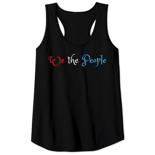 Discover Kid Rock We The People (in red white and blue script font) Tank Tops