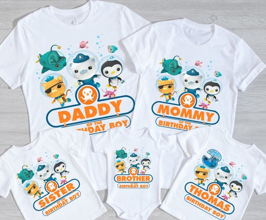 Discover Personalized Octonauts Birthday Family Trip Vacation Shirt