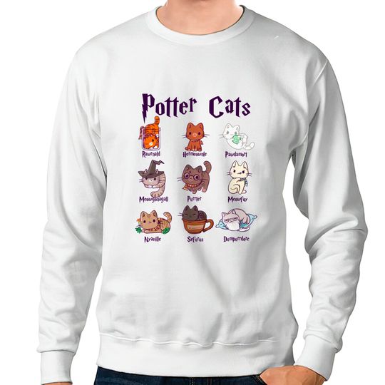 Discover Potter Cats Cute Harry Pawter Kitten Sweatshirt