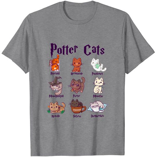 Discover Potter Cats Cute Harry Pawter Kitten gift for Girls T-Shirts