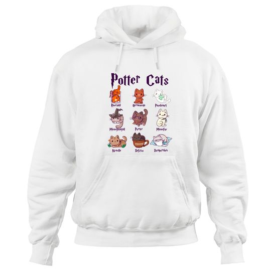 Discover Potter Cats Cute Harry Pawter Kitten gift for Girls Hoodies