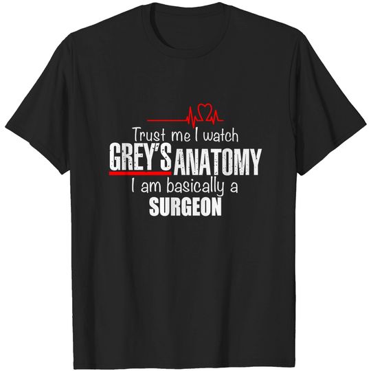 Discover Womens Short Sleeve Funny Tshirts with Sayings Trust Me I Watched Greys Anatomy Im Basically a Surgeon Shirt