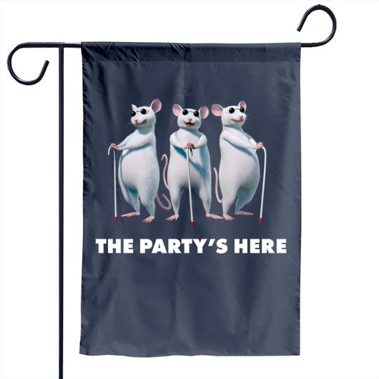 Discover Shrek Blind Mice The Party's Here Text Poster Garden Flag