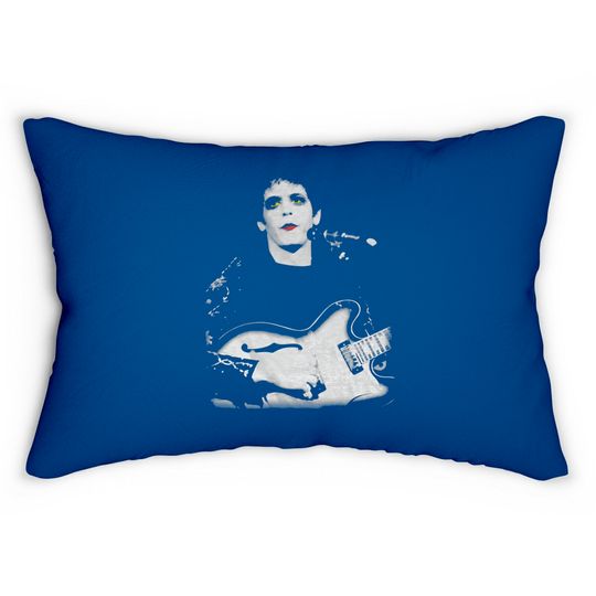 Discover Lou Reed Unisex Lumbar Pillows: Bleached Photo
