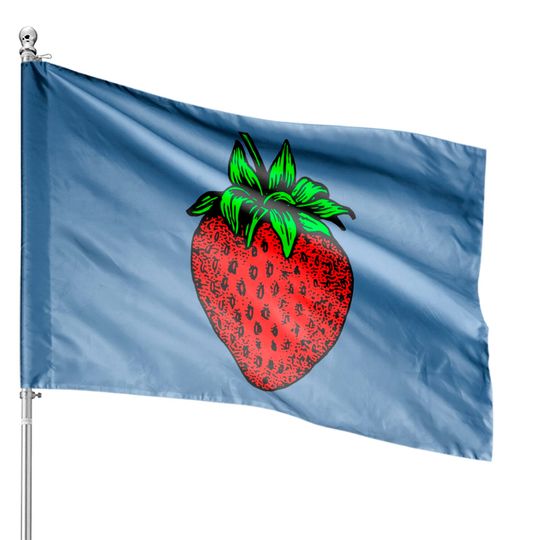 Discover Strawberry House Flags