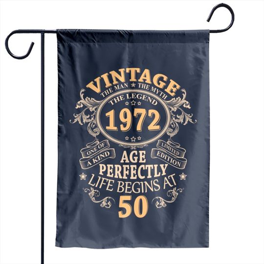 Discover 50th Birthday Garden Flag Vintage 1973 Limited Edition