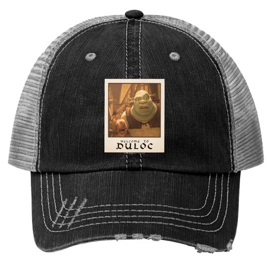 Discover Shrek Welcome To Duloc Shrek And Donkey Polaroid Trucker Hats