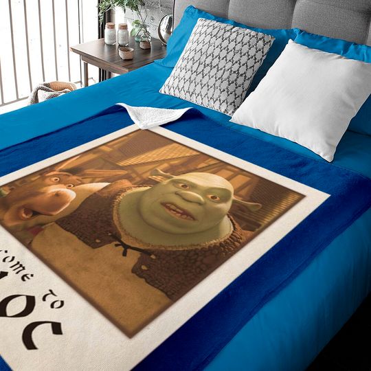 Discover Shrek Welcome To Duloc Shrek And Donkey Polaroid Baby Blankets