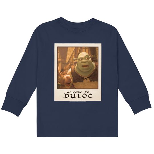 Discover Shrek Welcome To Duloc Shrek And Donkey Polaroid  Kids Long Sleeve T-Shirts