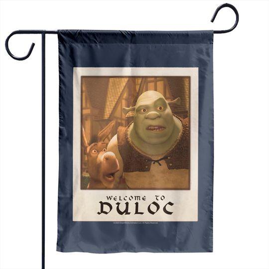 Discover Shrek Welcome To Duloc Shrek And Donkey Polaroid Garden Flags
