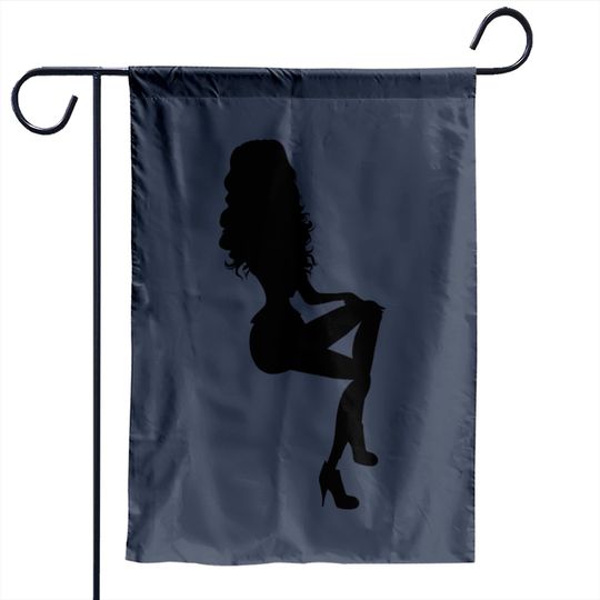 Discover Sitting Woman Silhouette No Chair Garden Flag