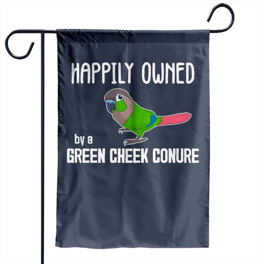Discover Happily Parrot Owner Green Cheek Conure Design Garden Flag