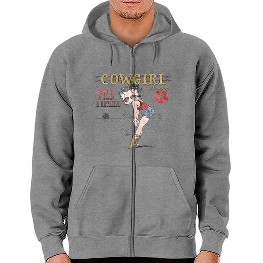 Discover Betty Boop Cartoon Ghetto Cowgirl Adult Zip Hoodies Tee