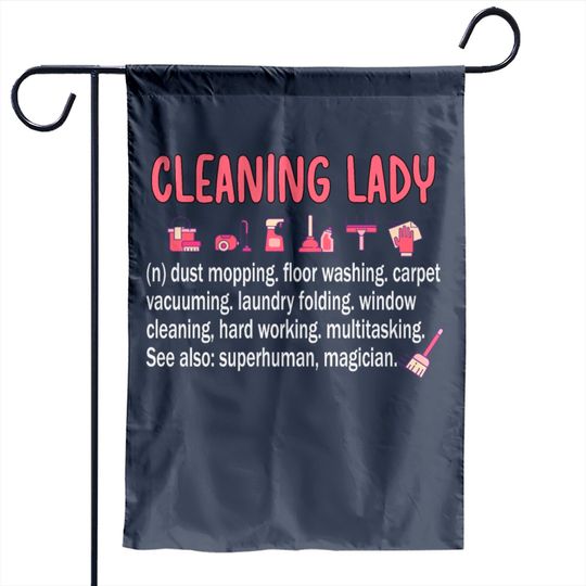 Discover Cleaning Lady Housekeeping Professional Cleaner Garden Flag