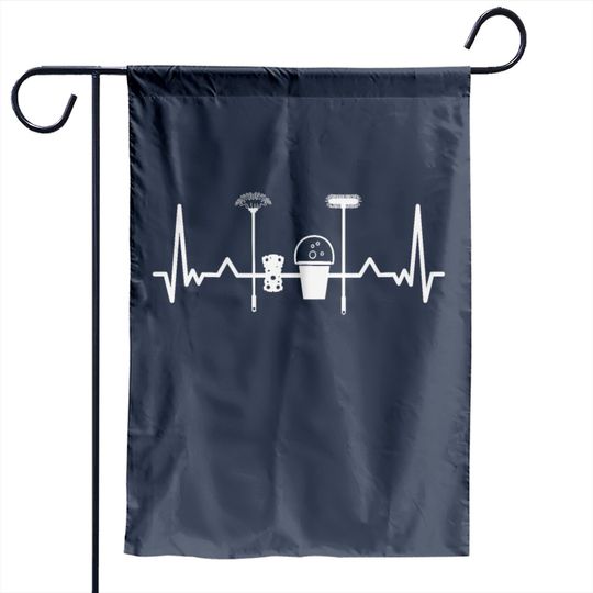 Discover Housekeeping Cleaning Lady Heartbeat Mom Garden Flag