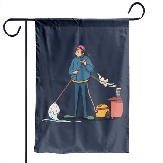 Discover Cleaner Vacuum Cleans Office Documents Garden Flag