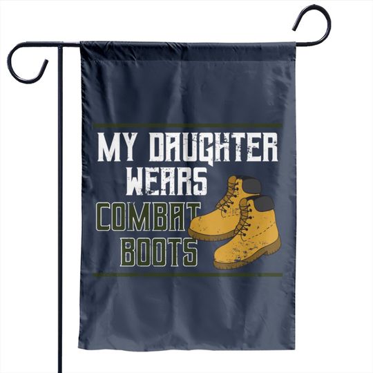 Discover Female Soldier My Daughter Wears Combat Boots Garden Flag