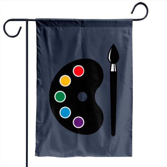 Discover Color Palette With Brush (art / Artist / Painter) Garden Flag