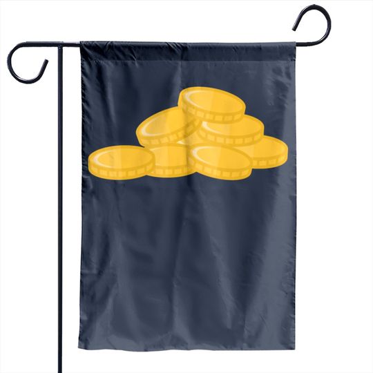 Discover Gold Coins Garden Flag