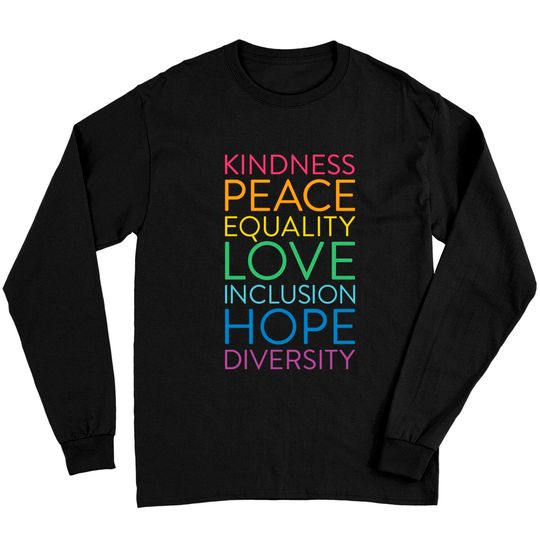 Discover Peace Love Inclusion Equality Diversity Human Rights Long Sleeve