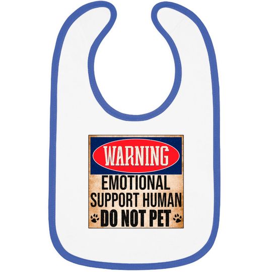 Discover Emotional Support Human Do Not Pet Service Dog Humor Furbaby Bibs