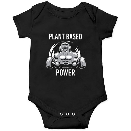 Discover Plant Based Power Vegan Gorilla Gym Fitness Bodybuilder Onesie