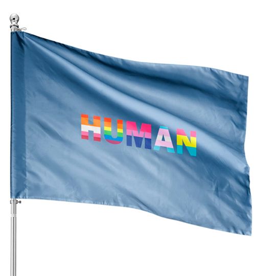 Discover Human Rainbow Flag Lgbt Gay Pride Month Transgender Ally O Neck T House Flag