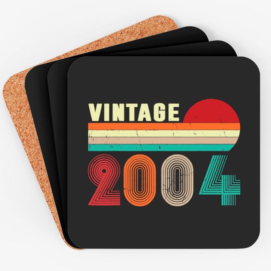 Discover Vintage 2004 Funny 17 Years Old Boys And Girls 17th Birthday Coaster