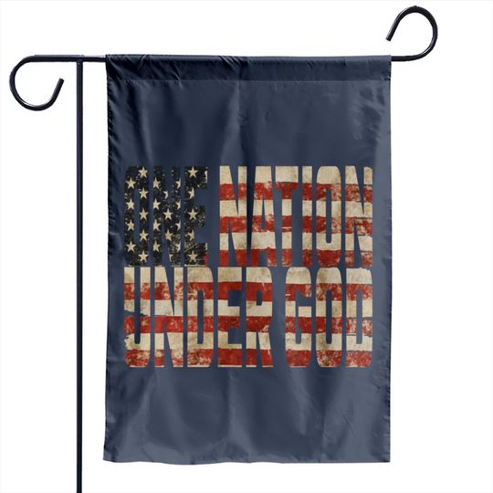 Discover One Nation Under God Weathered American Flag Patriotic Garden Flag